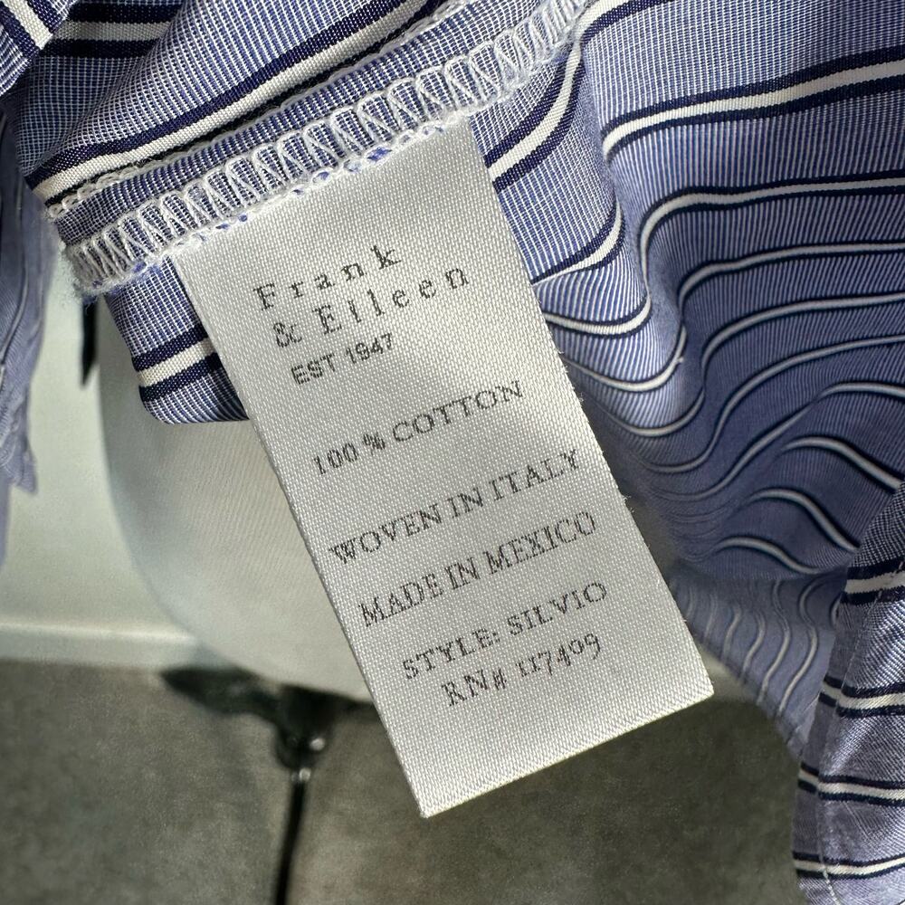 Frank & Eileen Womens SIlvio Untuckable Button-Up Striped Shirt Size Small - Picture 9 of 14